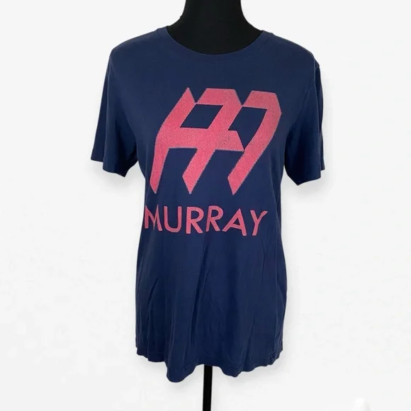 Vintage retro grunge Navy Blue T-Shirt H77 Murray Graphic tee shirt T-shirt M - Picture 3 of 8